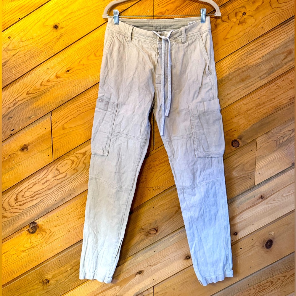 JAMES PERSE - Men’s Cargo Pocket Pant w. Tie Waist • Size 28